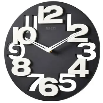 

Modern Simple 3D Big Wall Clock Kitchen Secret Stash Home Office Decor Round Shaped Wall Clock relojes de pared Art Clock 5ZB042