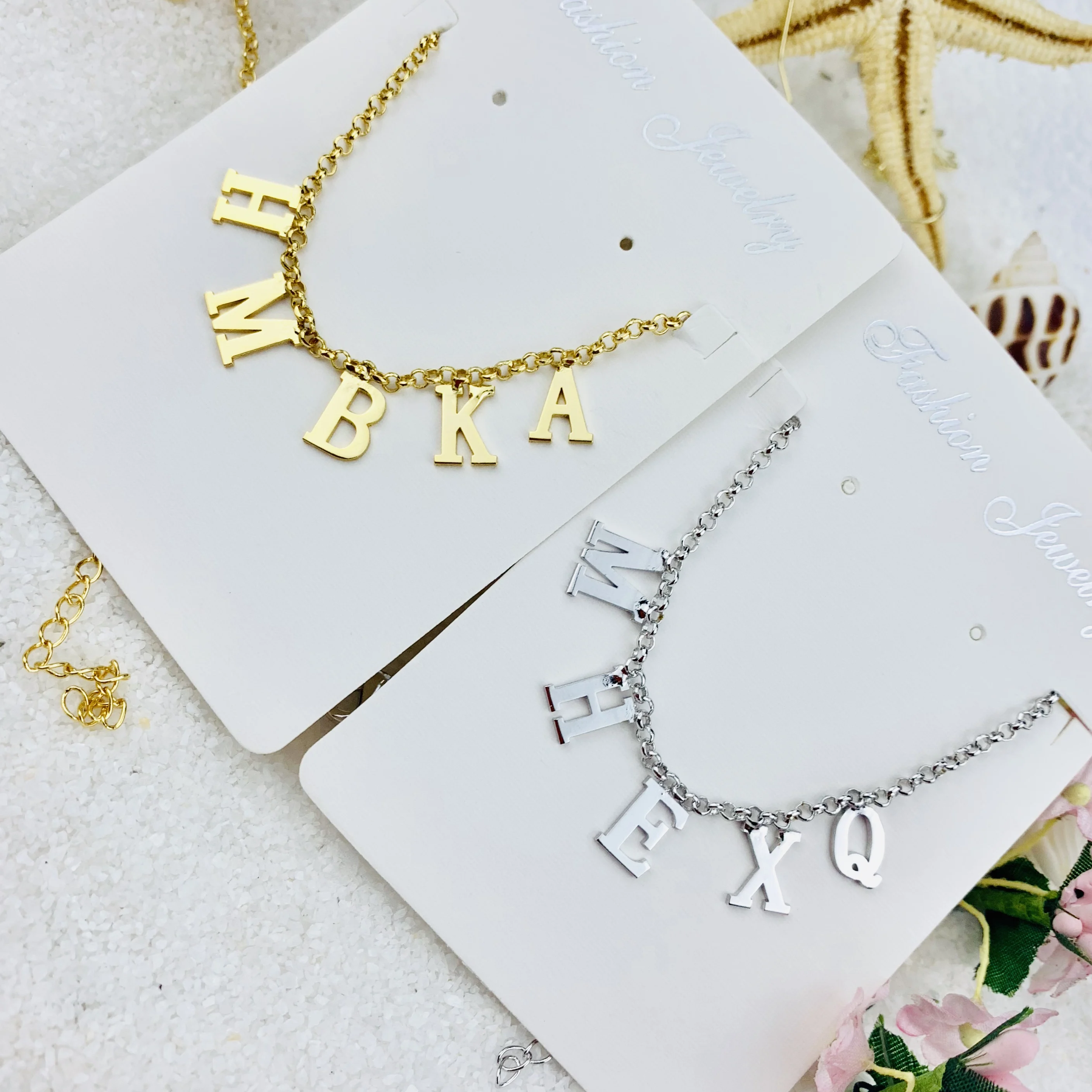 

FYN2888 FY Personalized Jewelry Special Gift Fashion Custom Name Big Letter Necklace Copper Women Intital Necklace Women Gift