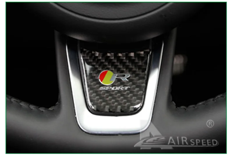 Carbon Fiber Car Steering Wheel Stickers Decals Emblem Decoration Accessories for Jaguar XFL F-PACE XE XEL Car Styling (6)