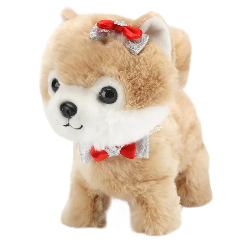 toy barking dog with leash