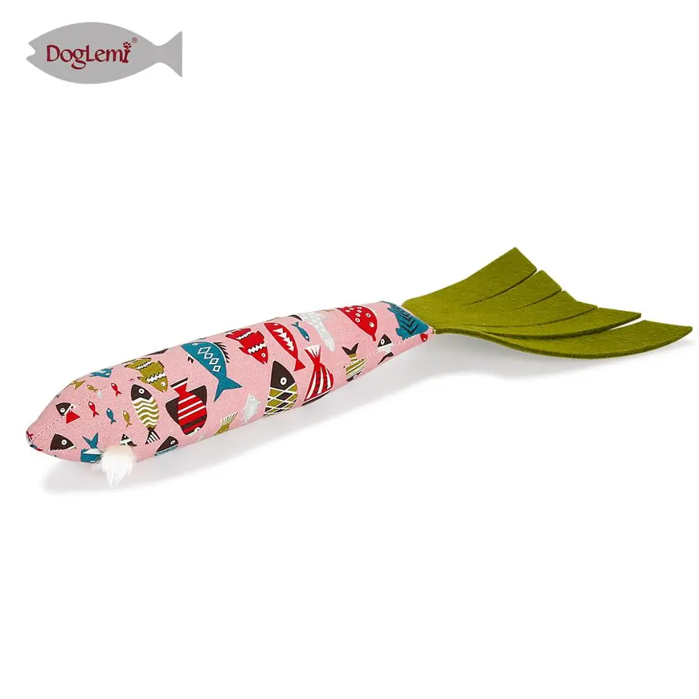 Кот Подушка-игрушка Рыба игрушки кошки с Шум Бумага - Цвет: Pink