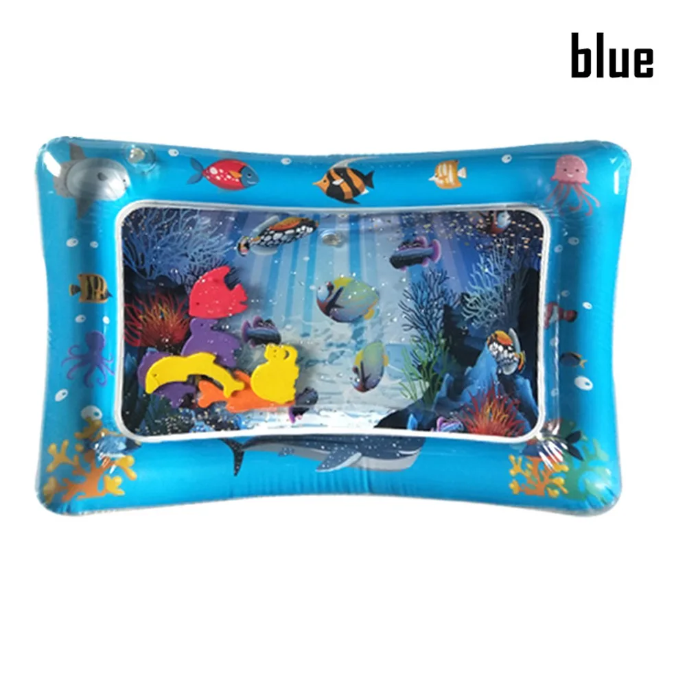 1 шт. для маленьких детей надувные водяное сиденье похлопывал игровой коврик подушки игрушечные лошадки раннего образования 998 - Цвет: Синий