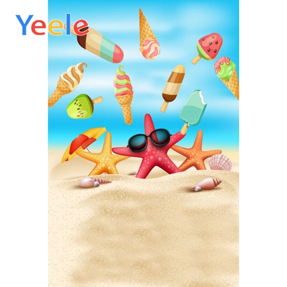 

Yeele Ice Cream Photography Backdrops Candy Bar Seaside Beach View Photographic Backgrounds For Photo Studio Child Baby Shower
