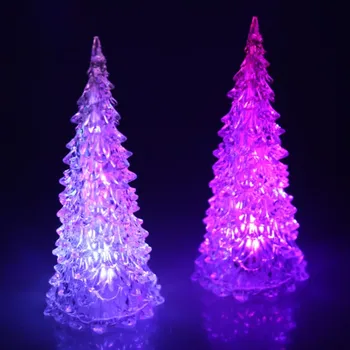 

Romantic and colorful flash lamps with button batteries tree shape LED night light for Christmas wedding party decor