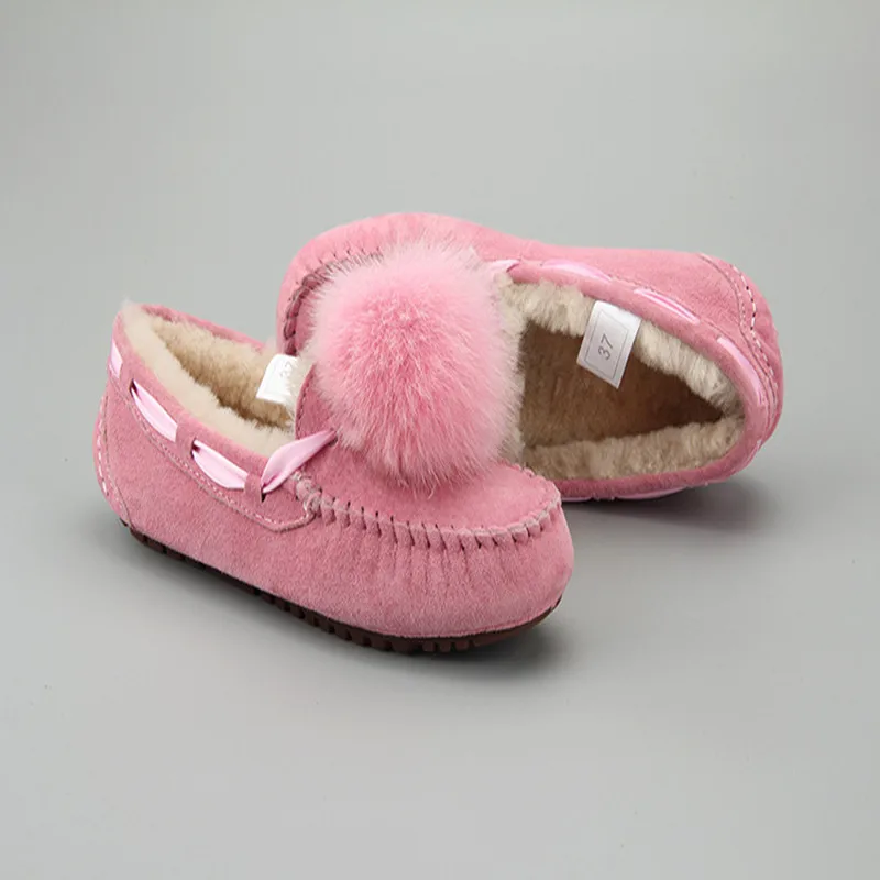 Chaussures Naturelle Style Cuir noir D'hiver Bottes Neige Non Chaud slip En Véritable Femmes 100 Haute Qualité Fourrure rose Nouveau Laine De Cheville Maroon gFqa6ww