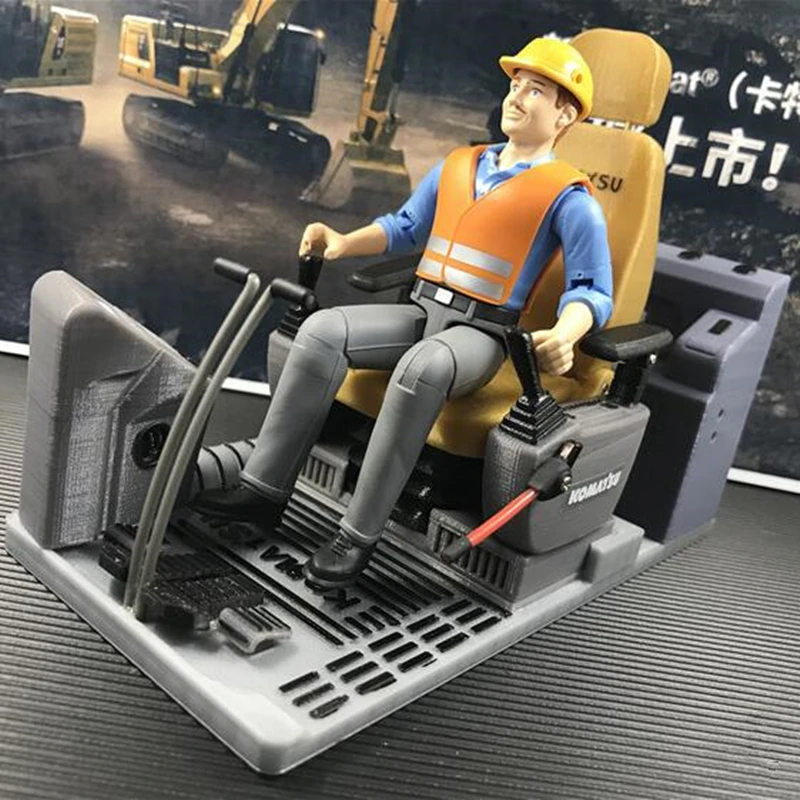 Remote control toys Excavator upgrade parts cab interior seat sets for 1/12 & 1/14 rc Komatsu simulate hydraulic excavator model Remote control toys Excavator upgrade parts cab interior seat sets for 1/12 & 1/14 rc Komatsu simulate hydraulic excavator model