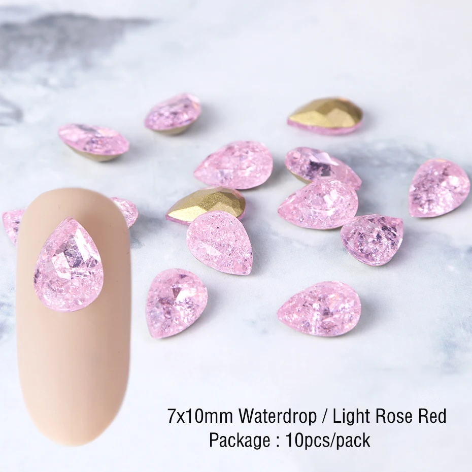 10pcs Crystals Nail Art Decorations Rhinestones Opal Diamonds Strass Nails Accessories Stones Ice Flower Gems For Nail Art LA965 (12)