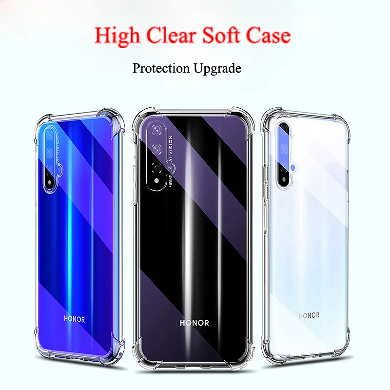 

For Huawei Honor 20 Pro Case Super Protection Silicone Clear Back Cover For Huawei Honor 20 Honor20 Pro Soft TPU Shockproof Case