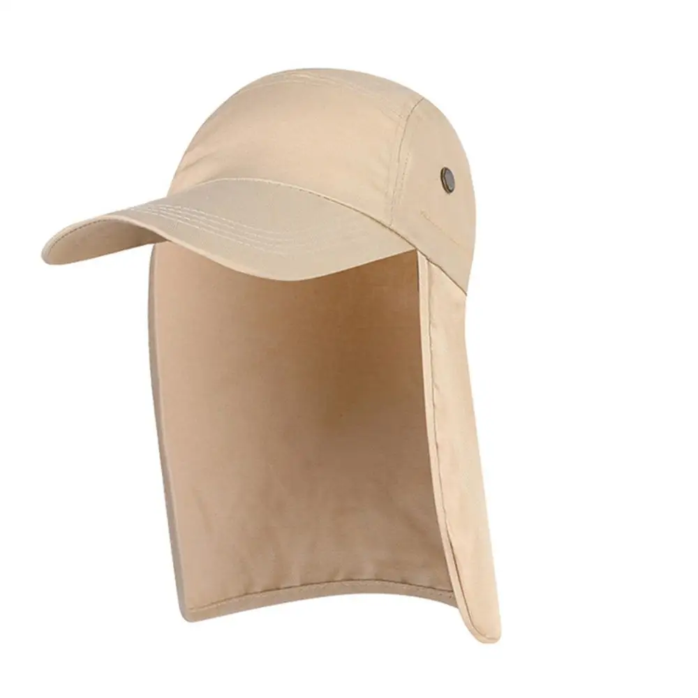 

Mnycxen Unisex Summer Solid Color Neck Flap Sun Hats 2019 Hot Sale Wide Brim UV Protection Hiking Cap For Outdoor Men And Women