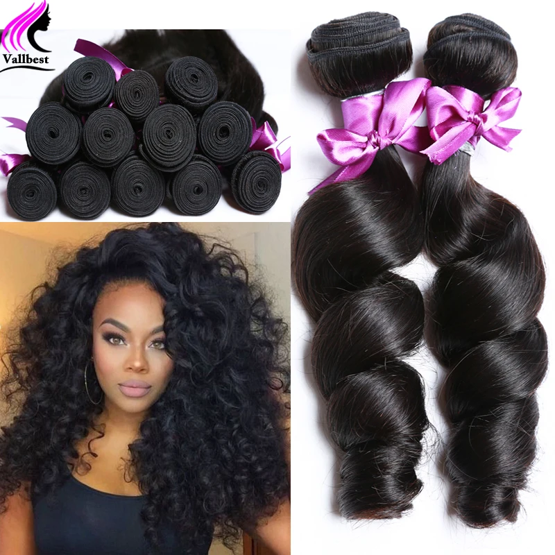 Peruvian Virgin Hair Loose Wave 4 Bundles Peruvian Loose Wave Curly Weave Human Hair Peruvian Curly Hair Loose Curly Virgin Hair
