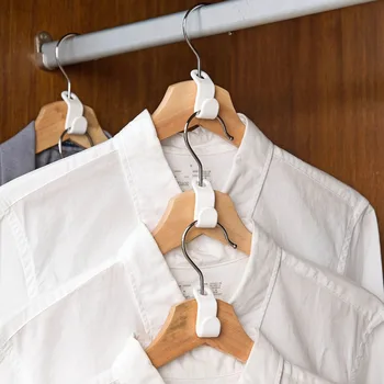 

OTHERHOUSE 6Pcs Clothes Rack Hanger Hook Drying Racks Linkers Closet Wardrobe Organizer Saver Space Home Storage Hooks