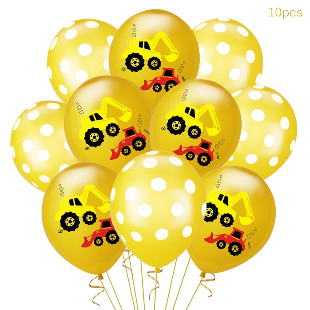 Йориу мультфильм воздушные шары автомобили пожарная машина конфетти для воздушного шара балоны Дети День рождения украшения Дети душ мальчик