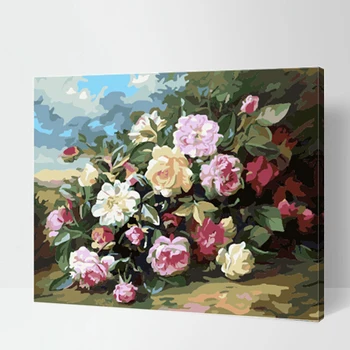 

MaHuaf-W1388 Bouquet of Roses Set for drawing by numbers art pictures for living room home decor