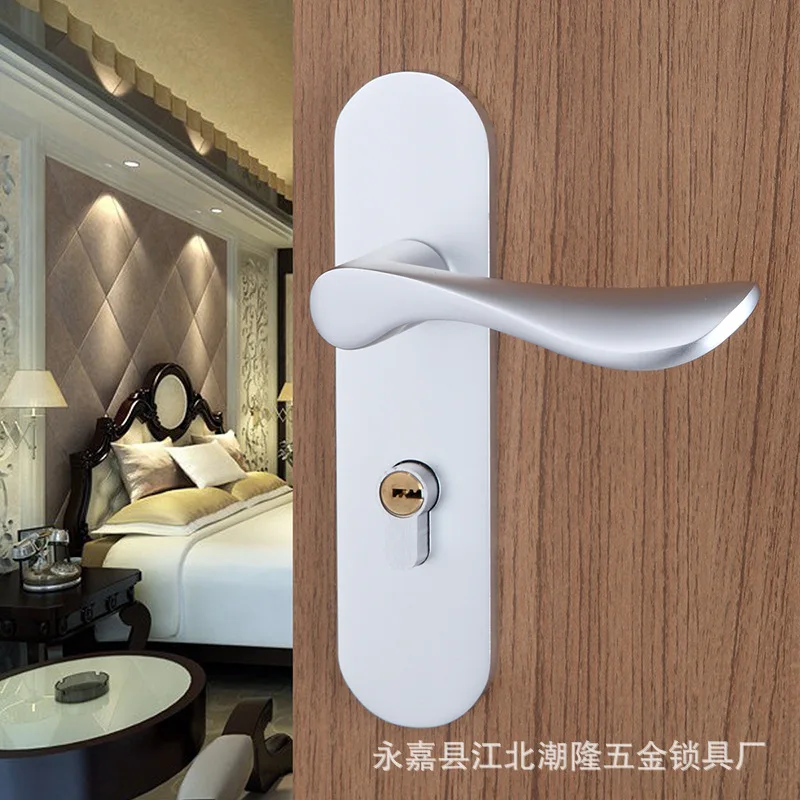 

Fechadura Modern Indoor High-grade Ecological Wood Door, Space Aluminum Room, 58 Door Lock, Bathroom Lock Wholesale, Retail.