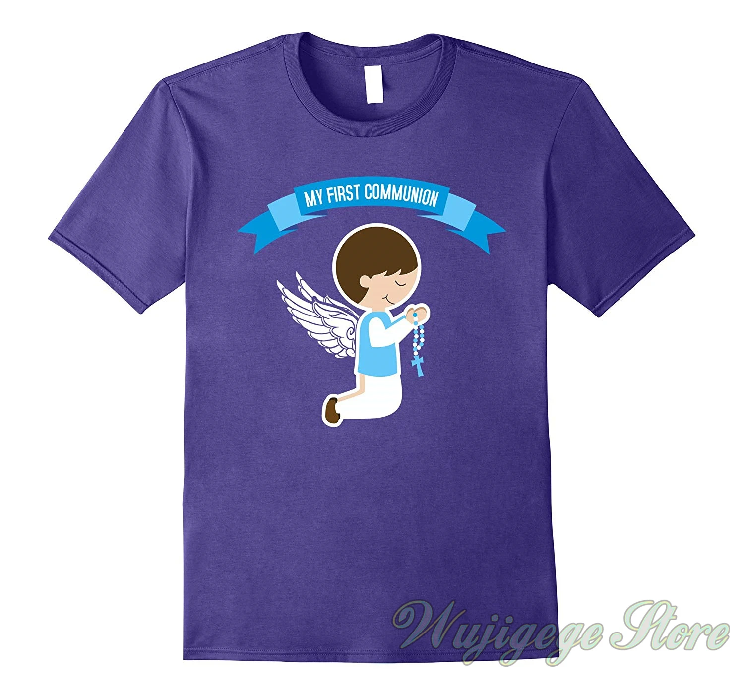 

Summer funny print Christian T-shirt First Communion T-Shirt Gift Kids Son Boy t shirt men women tops tee 100% cotton tshirts