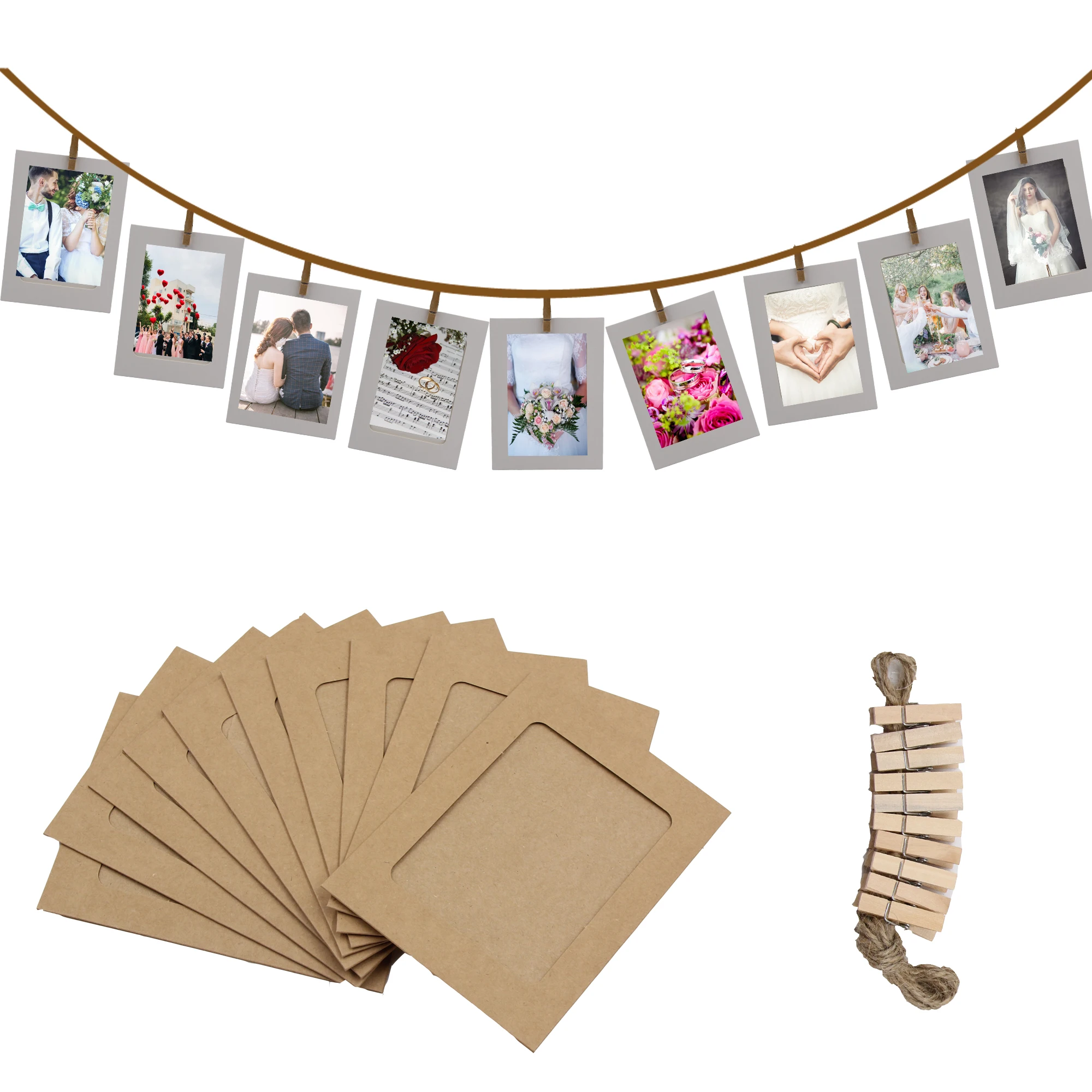 Cosplay&ware 10pcsset Photo Frame Wooden Clip Paper Picture Garland Wedding Baby Shower Party Booth Decoration -Cosplayware Store HTB1JQ07dwjN8KJjSZFCq6z3GpXad.jpg