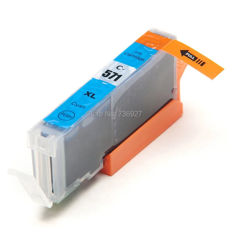 3X Cyan cli-571 CLI571XL совместимый чернильный картридж для принтера Canon PIXMA MG5750 MG6850 MG7751 MG6852