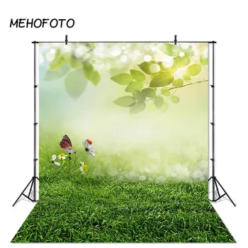 

Spring Natural Photo Studio Background Green Grass Scenery Children Photography Backdrops Photobooth Props