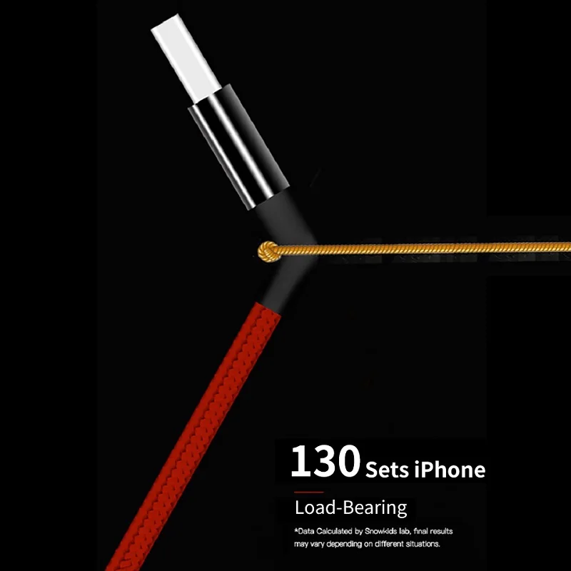 Snowkids USB Phone Charger Cable for Lightning to USB Cable for iPhone X 8 7 6 5 XR XsMax MFi Cable Extra Long Upto iOS 12