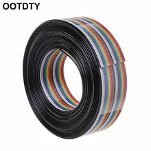 5 м Радужный кабель 20Pin DuPont провод с 1,27 мм линия шаг провода