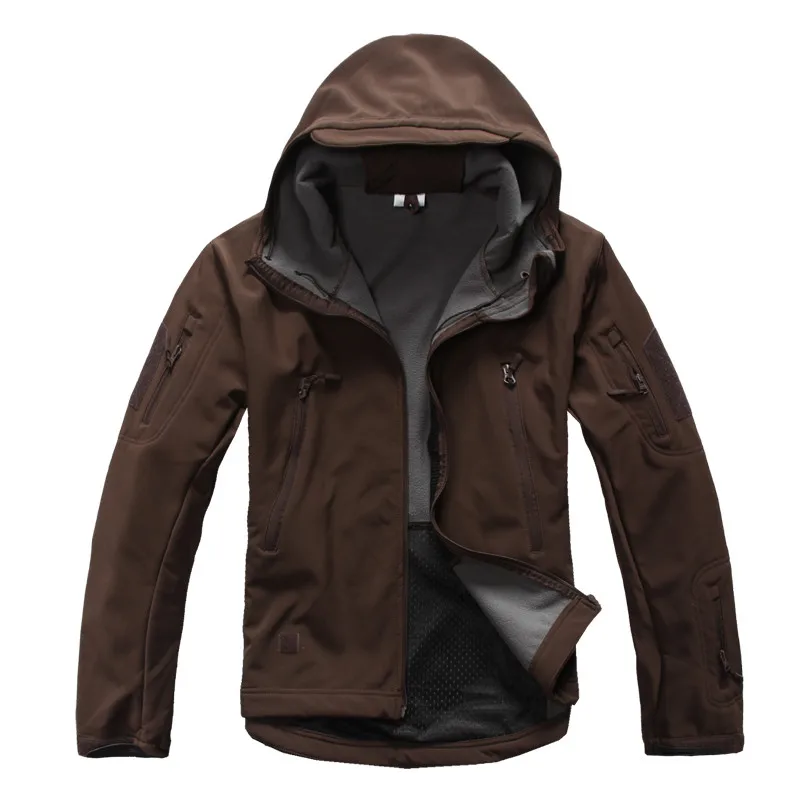 

brown Lurker Shark Skin V 4.0 Military Tactical Softshell Jacket Men Windbreaker Waterproof Hoodie Clothes
