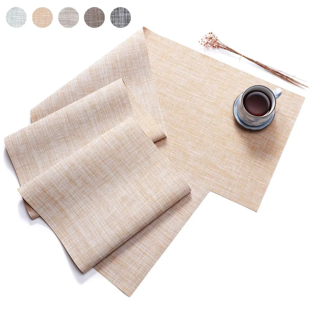 حار المنسوجة طاولة طعام المفارش الحرارة مقاومة المفارش مكافحة زلة وصمة عار مقاومة قابل للغسل الجدول حصيرة FQ-جي