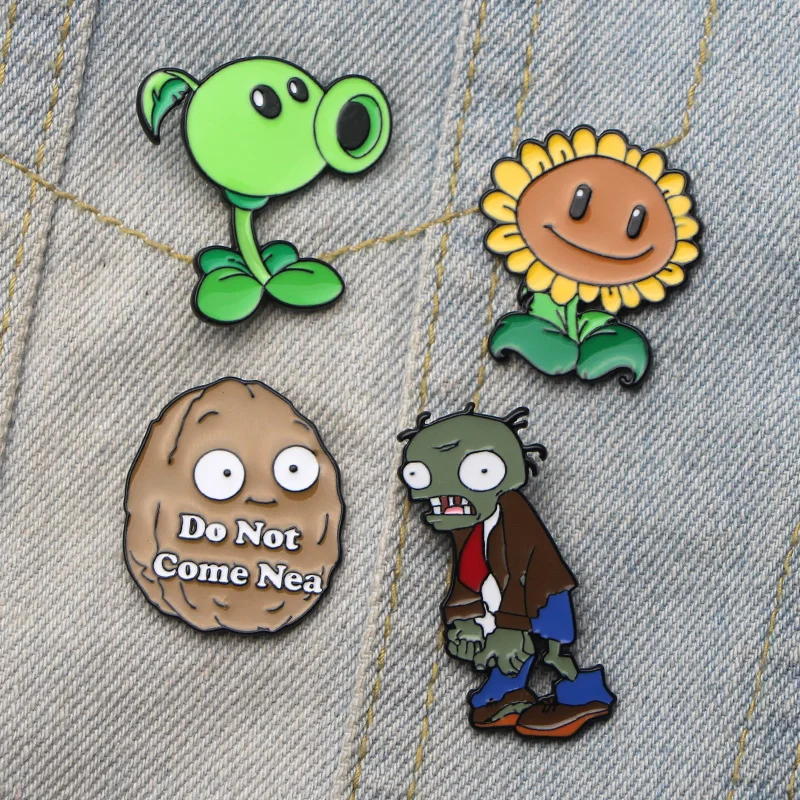 

DMLSKY Plants Zombies Pins Funny game Enamel Pins and Brooches Lapel Pin Backpack Bags Badge Clothing Decoration Gifts M3487