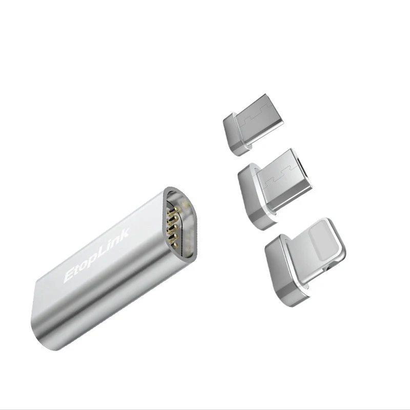 EtopLink Micro USB Type C 30 контактов Магнитный адаптер для Android 3в1 кабель передачи данных