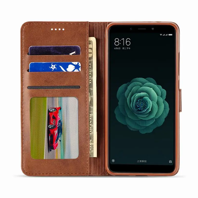 Чехлы для Xiaomi Mi A2 Lite чехол роскошный винтажный кошелек магнитный откидной