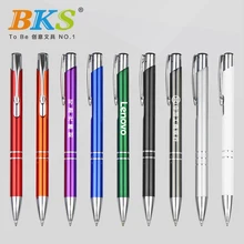 Горячая рекламный подарок металлическая алюминиевая шариковая ручка с лазерным логотипом 100 шт в партии