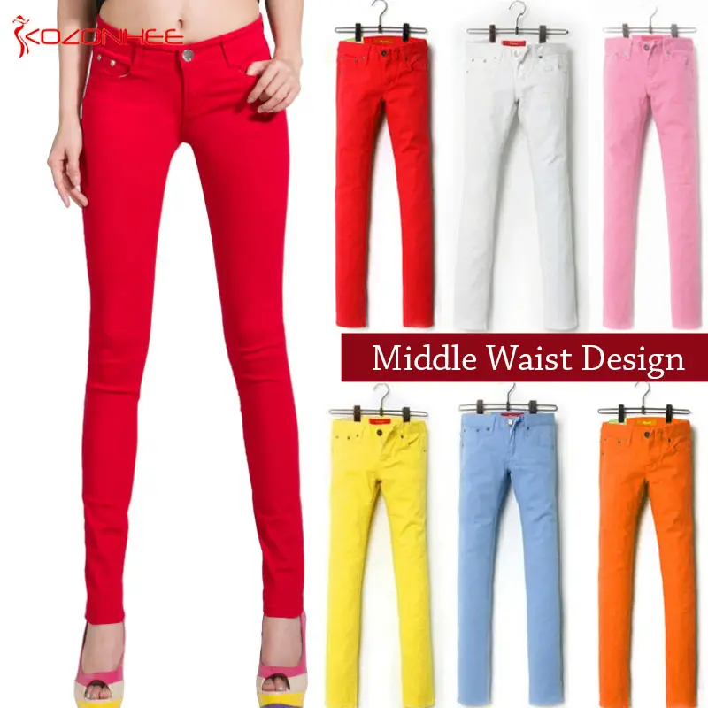 colour jeans for ladies