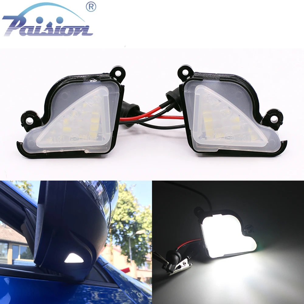 

2Pcs Error Free LED Under Mirror Light Puddle Lamp For Skoda Superb II B5 3U B6 3T
