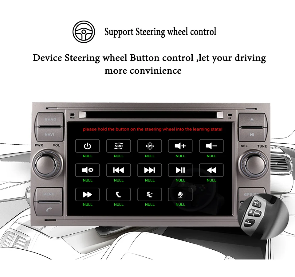 Excellent 2 din Android 9.0 Octa Core Car DVD Player GPS Navi for FORD FOCUS/MONDEO/C-MAX with Audio Radio Stereo Head Unit Auto Sat Navi 14