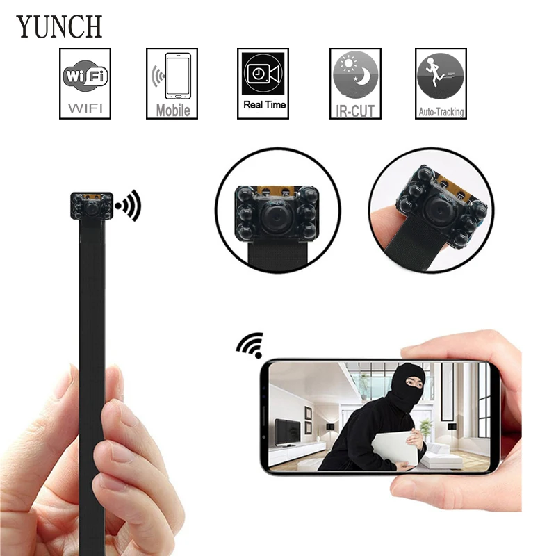 

YUNCH DIY Wireless WiFi IP CCTV Mini Camera DV Voice Video Recorder Digital Small Cam Camcorder for Nanny Baby Security Cameras