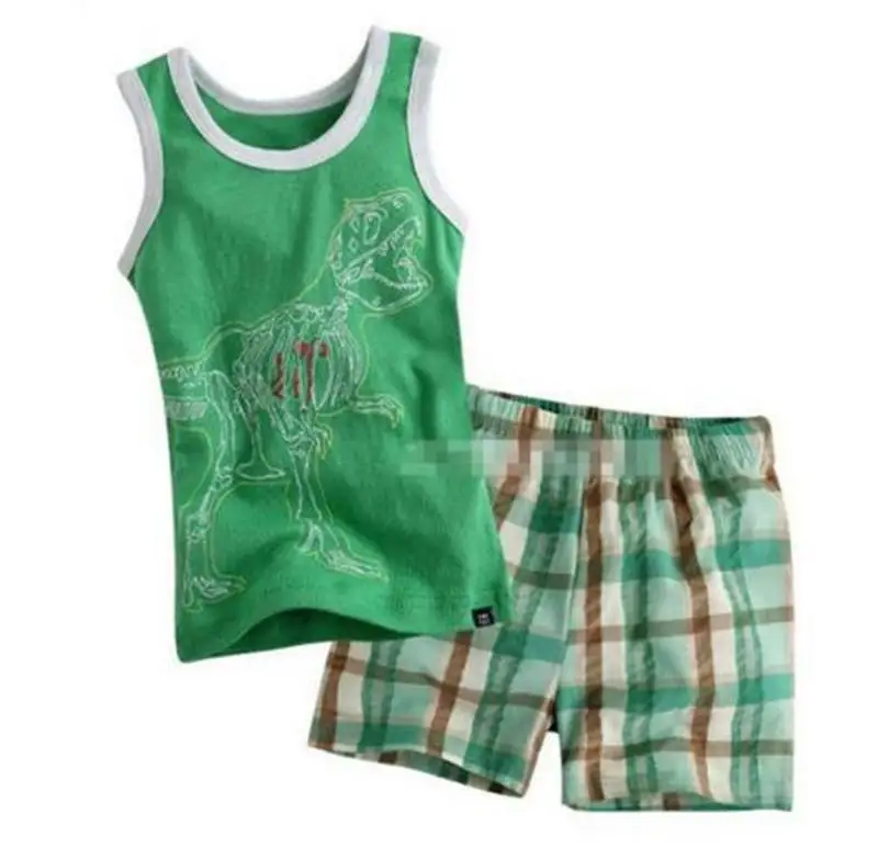 Г. Новые летние детские пижамы комплект для девочек, детский жилет+ короткие штаны хлопковая Милая модная детская одежда пижамные комплекты для сна - Цвет: 16 style