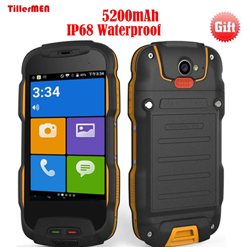 Водонепроницаемый смартфон v9t 5200 мАч IP68 4G LTE ударопрочный пылезащищенный ОЗУ 2 Гб