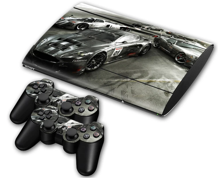 1Set Racing Car Club Vinyl Decal Skins for PlayStation 3 PS3 Super Slim