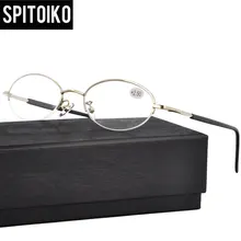 SPITOIKO металлические очки для чтения, модные очки унисекс с овальной оптической оправой+ 100~+ 400 818
