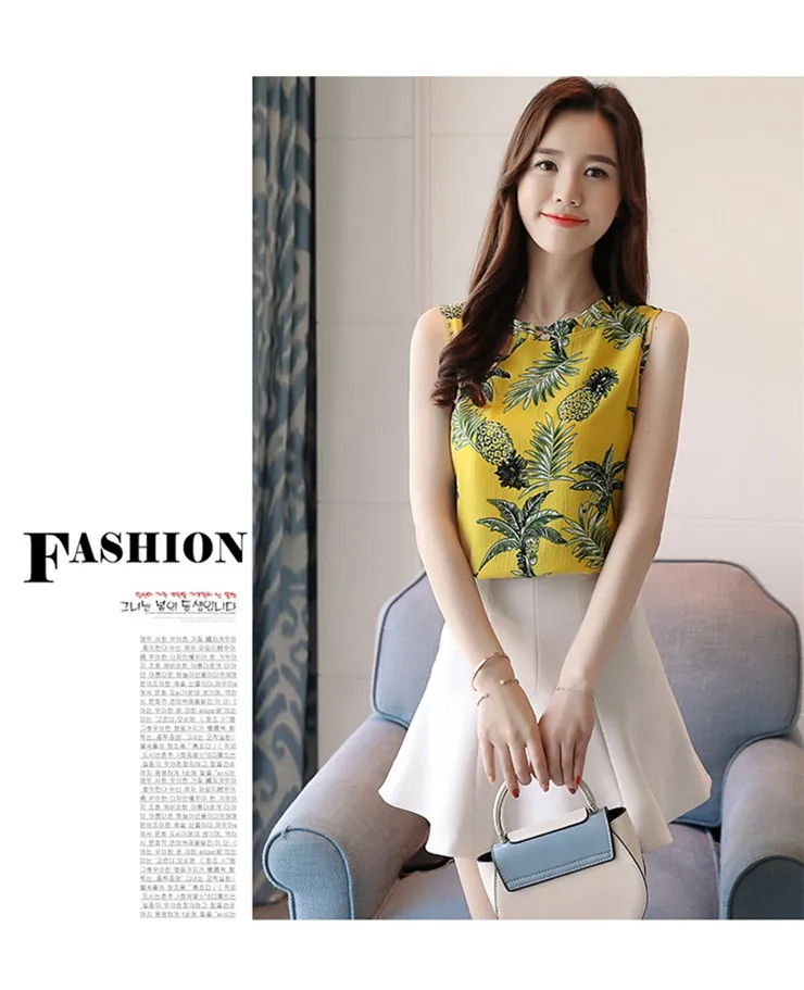 Womens Tops And Blouses Summer Sleeveless Floral Shirts Women Blouse Plus Size Print Tops Ladies Moda Chiffon Blusas Femininas (8)