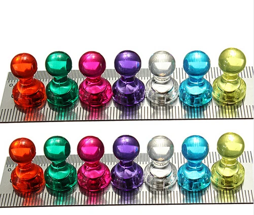 

10 pcs/lot Strong Colored Magnetic Thumbtacks Neodymium Noticeboard Skittle Pin Magnets DIY Fridge Whiteboard Random Color