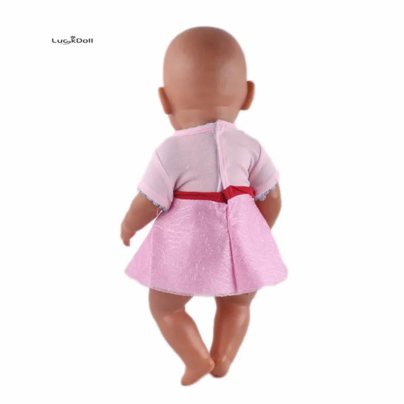 LUCKDOLL новая милая розовая юбка для 18 дюймовых или 43 см американских кукол чтобы