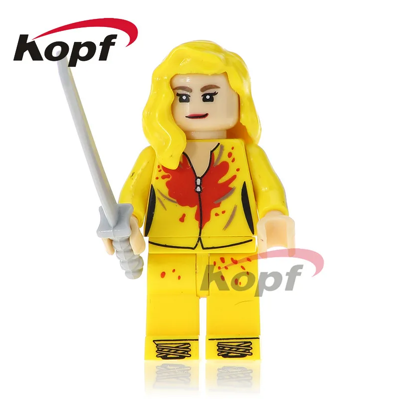 Одиночная Супер Герои Kill Bill Vol.1 Лара Крофт Натан Дрейк ума Турман Невеста строительные блоки детские подарочные игрушки KL070