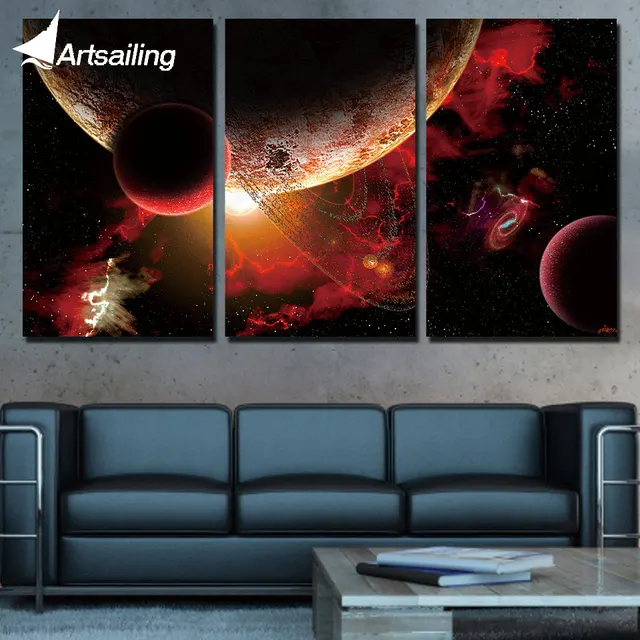 3 panels canvas art