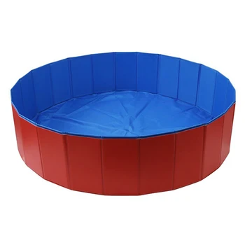 

New Foldable Pet Swimming Pool Bathing Tub Bathtub Dog Cats Washer in Safe PVC (60cm(Dia) x 20cm(H))