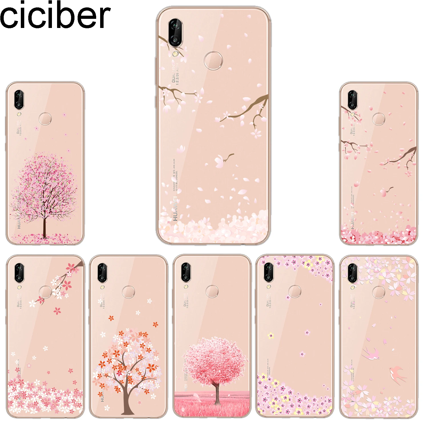 

ciciber Phone Cases for Huawei P20 P8 P9 P10 Mate 20 10 9 Lite 2017 X Pro Soft TPU Back Cover for Huawei P Smart 2019 Flower