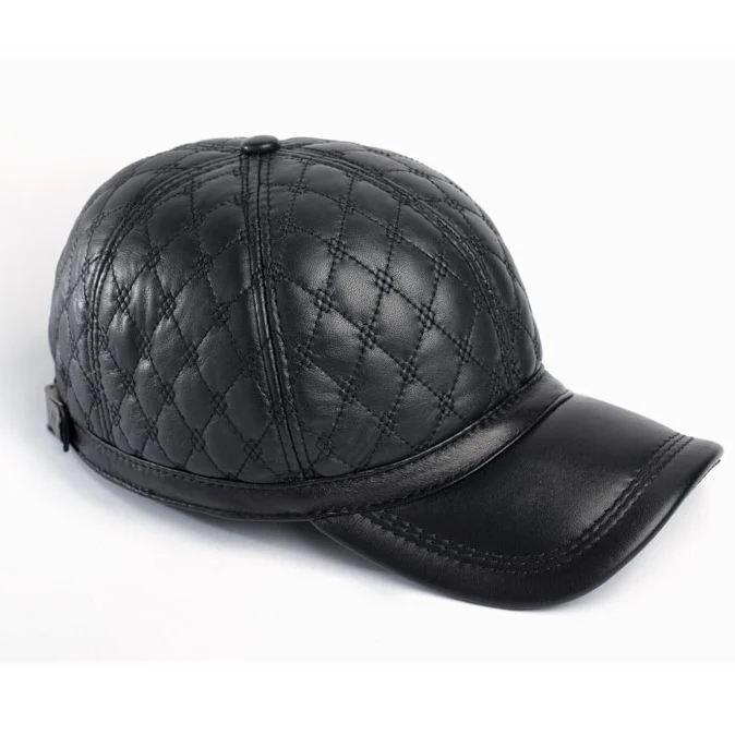 leather baseball cap with fur pom wholesale black sheep skin hat fashion quality winter men women faux leather baseball cap with fur pom wholesale black sheep skin hat fashion quality winter men women faux