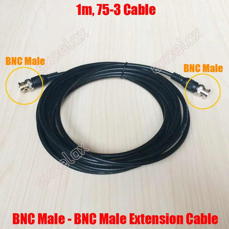 2 шт./лот 1 м/100 см BNC мужчинами видео кабель 75-3 коаксиальный кабель-удлинитель 1 м джемпер для видеонаблюдения Товары теле- и видеонаблюдения Применение