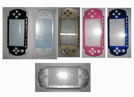 Silver Housing Front Faceplate Shell Case Cover Portable for PSP 1000 