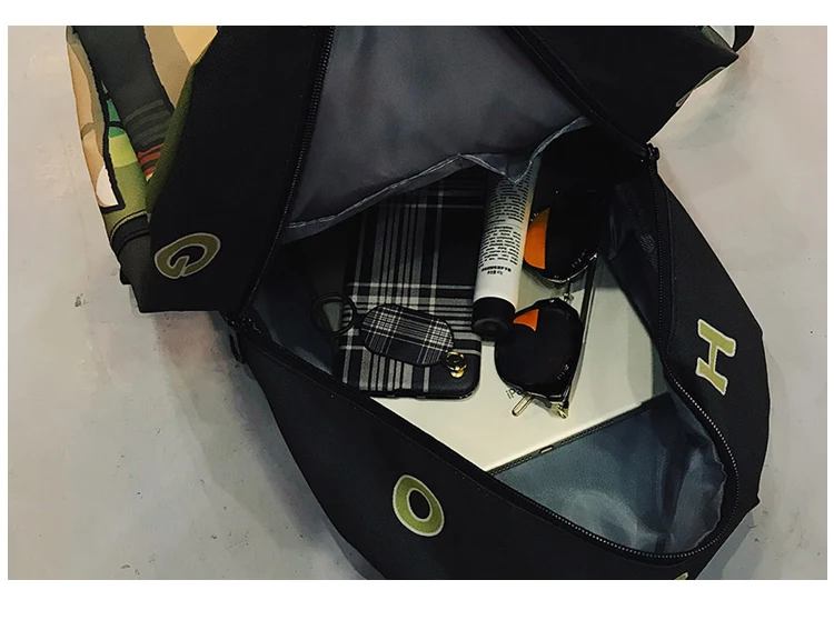 Menghuo Lovely Cat Printing Backpack Women Canvas Backpack School Bags for Teenagers Ladies Casual Cute Rucksack Bookbags (61)