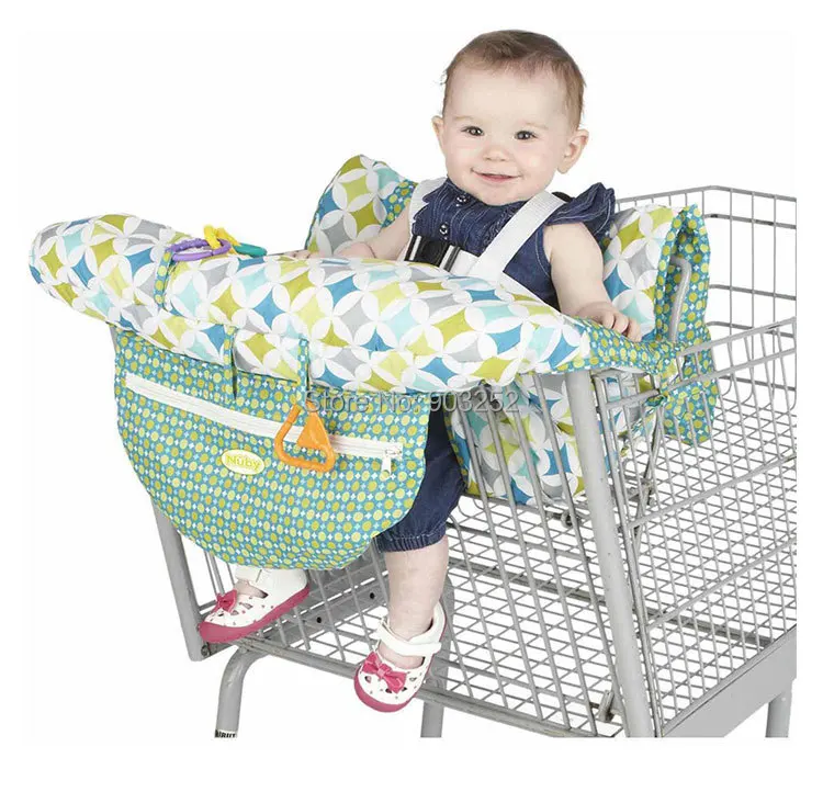 Зеленый чехол для детского сидения в корзине покупок подставка стульев